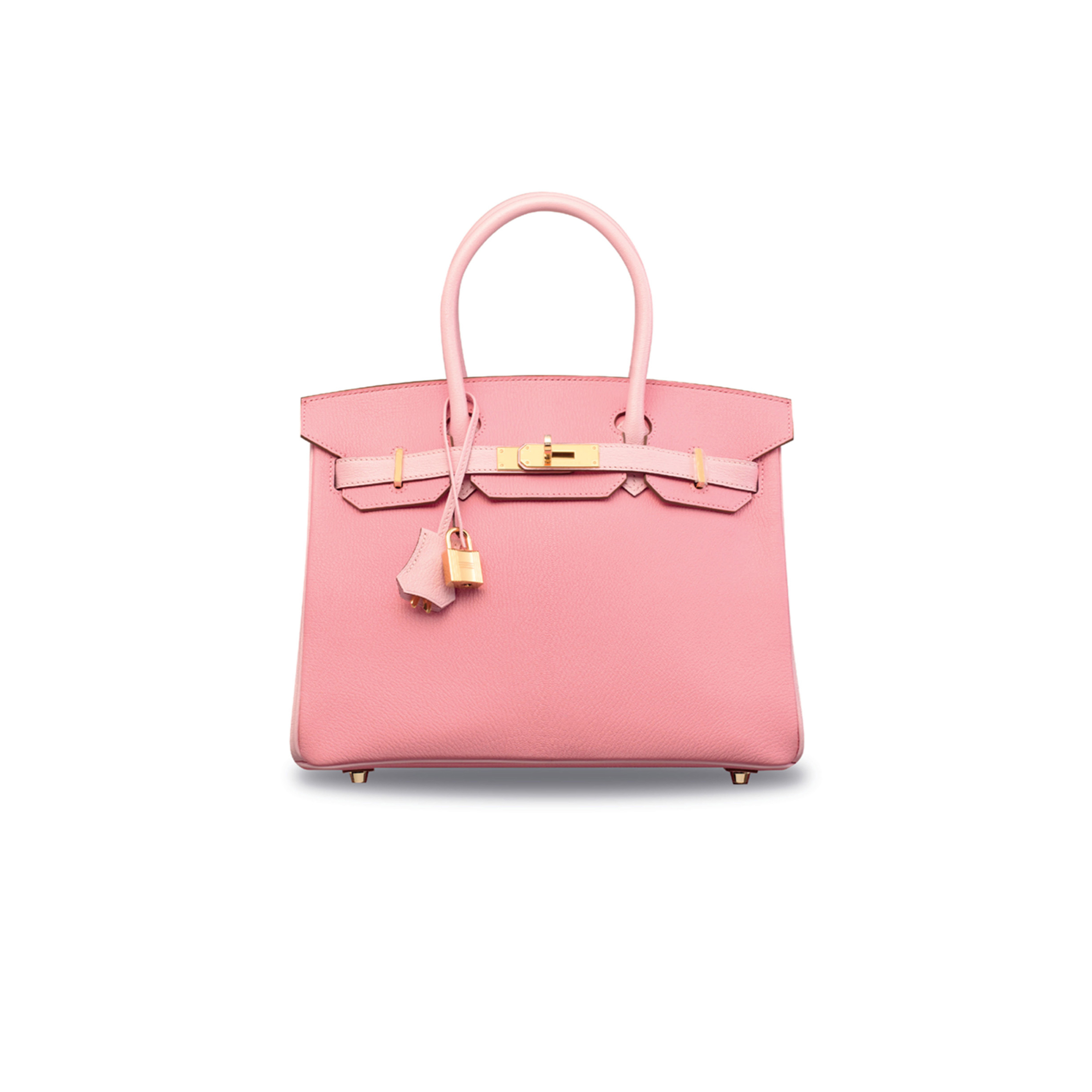 HERMES BIRKIN 25 TOGO LEATHER MILKSHAKE POWDER AND CHERRY BLOSSOM POWDER GOLD BUCKLE BAG H028365CC03 (25*20*13cm)